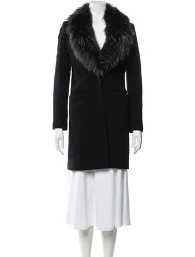 Pre-owned Sam Wool Fur Jacket In Black