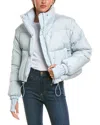 Sam . Zip-off Sleeve Cropped Down Puffer Coat In Blue