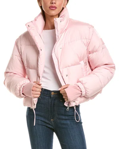 Sam . Zip-off Sleeve Cropped Down Puffer Coat In Pink