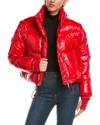 Sam . Zip-off Sleeve Cropped Down Puffer Coat In Red
