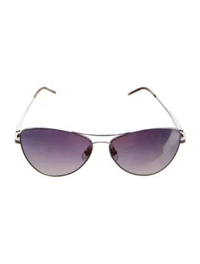 Pre-owned Sama Eyewear Aviator Tinted Sunglasses In Black