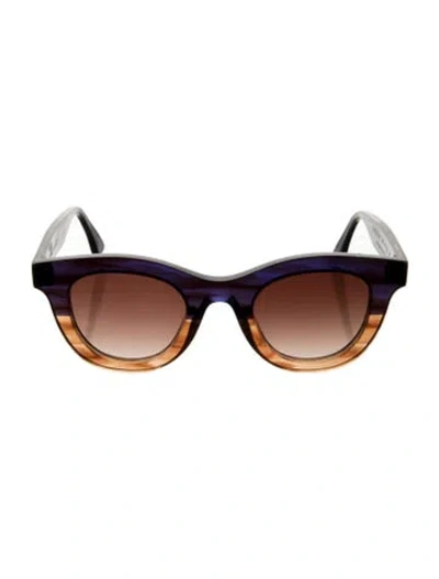 Pre-owned Sama Eyewear Cat-eye Gradient Sunglasses In Blue