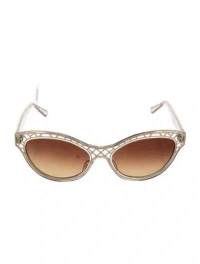 Pre-owned Sama Eyewear Cat-eye Gradient Sunglasses In Neutral