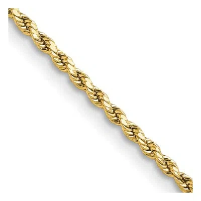 Pre-owned Samajewelers Real 14k Yellow Gold 2mm Diamond Cut Rope Chain; 20 Inch; Lobster Clasp
