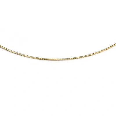 Pre-owned Samajewelers Real 14k Yellow Gold 1mm Round Detachable Clasp Omega Necklace