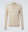 Saman Amel Allen Wool Polo Sweater In Beige