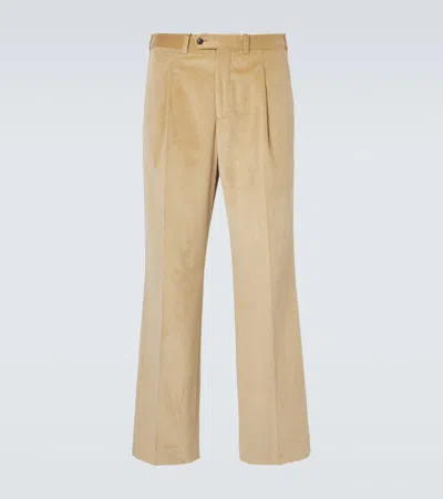 Saman Amel Amo Corduroy Wide-leg Pants In Brown