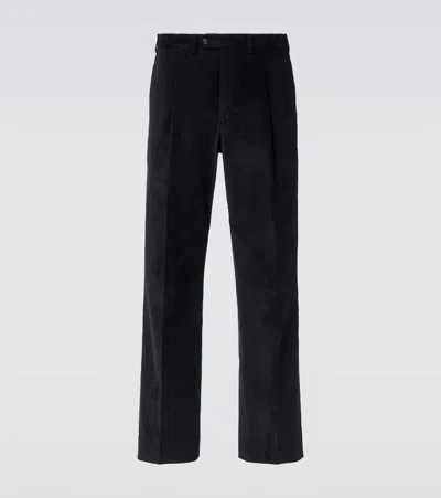 Saman Amel Amo Cotton Corduroy Straight Pants In Black