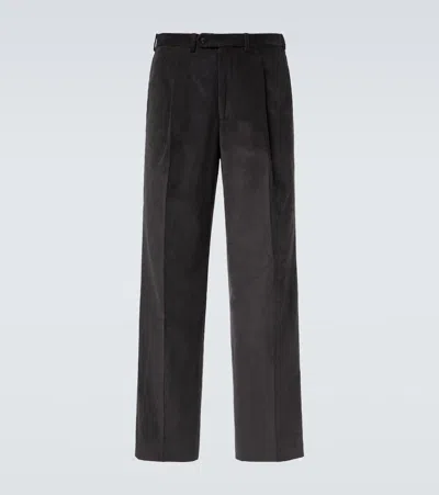 Saman Amel Amo Cotton Corduroy Wide-leg Pants In Gray