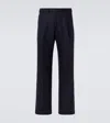 Saman Amel Amo Wool Straight Pants In Blue
