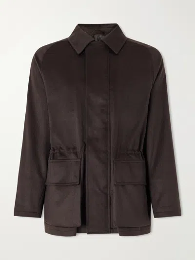 Saman Amel Cashmere Coat In Brown