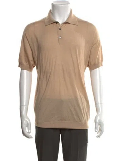 Pre-owned Saman Amel Cashmere Collar T-shirt In Neutrals