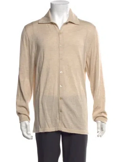 Pre-owned Saman Amel Cashmere Long Sleeve Shirt In Neutrals