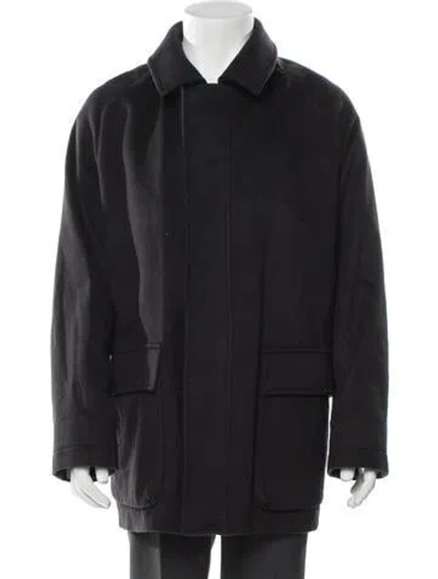Pre-owned Saman Amel Cashmere Overcoat In Black