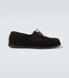 Saman Amel City Moc Suede Loafers In Brown