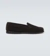 Saman Amel City Suede Loafers In Brown