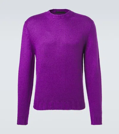 Saman Amel Gio Silk Sweater In Purple