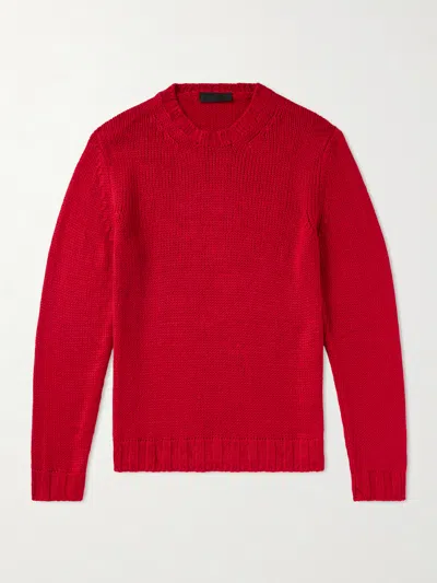 Saman Amel Gio Silk Sweater In Red