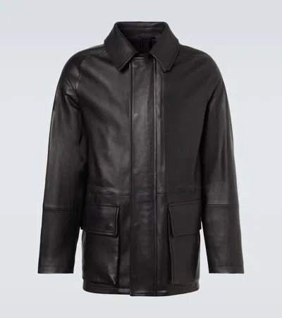 Saman Amel City Leather Jacket In Black