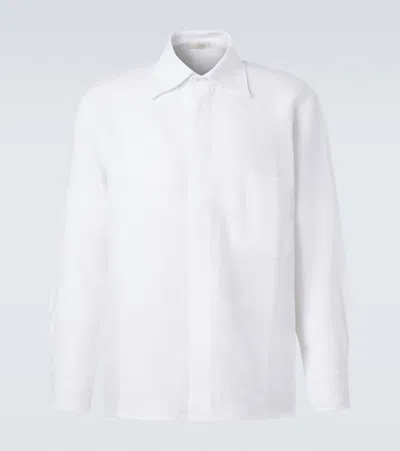 Saman Amel Linen Overshirt In Neutral