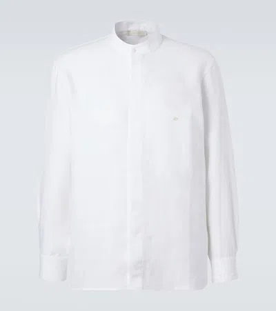 Saman Amel Linen Overshirt In White