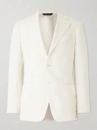Saman Amel Linen Suit Jacket In Multi