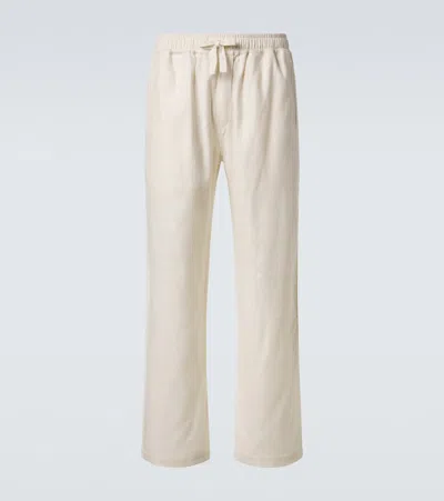 Saman Amel Silk Straight Pants In Neutral