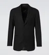 Saman Amel Single-breasted Wool Suit Jacket In Black