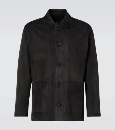 Saman Amel Suede Blouson In Grey