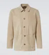 Saman Amel Suede Jacket In Beige