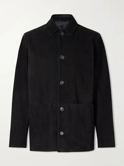 Saman Amel Suede Jacket In Black