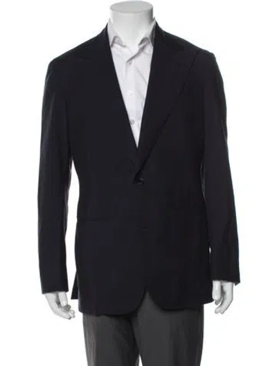Pre-owned Saman Amel Wool Blazer In Blue
