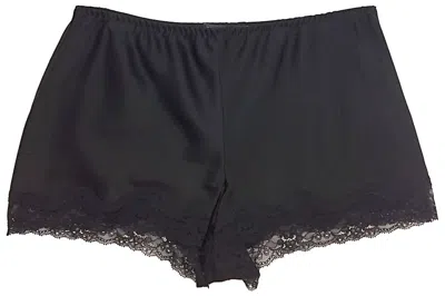 Samantha Chang Silk Tap Shorts In Black
