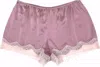 Samantha Chang Silk Tap Shorts In Soft Plum In Pink