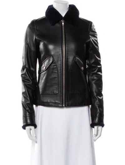 Pre-owned Samantha Sipos Biker Jacket In Black