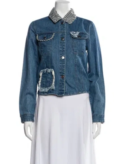 Pre-owned Samantha Sipos Denim Jacket In Blue