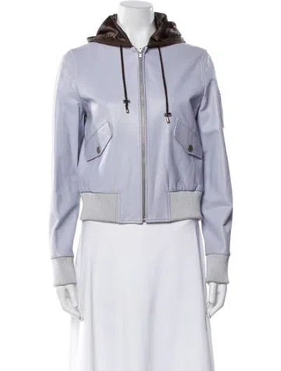 Pre-owned Samantha Sipos Lambskin Jacket In Blue