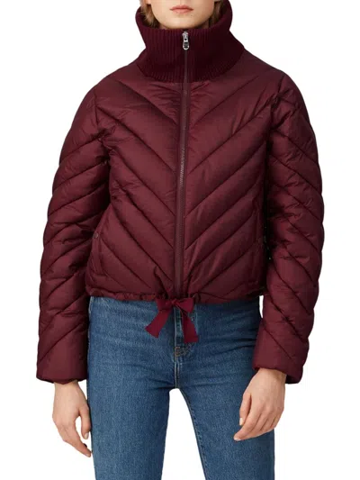 Samantha Sipos Women's Cropped Puffer Jacket In Red