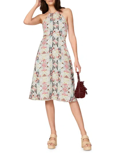 Samantha Sipos Women's Patchwork A Line Dress In Neutral