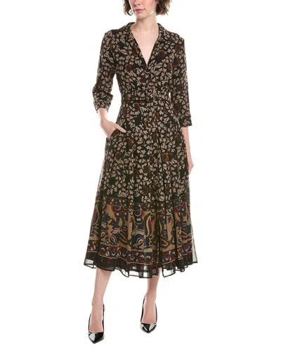 Samantha Sung Audrey 3 Silk Shirtdress In Multi