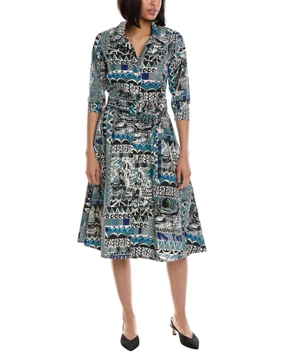 Samantha Sung Abel Shirtdress In Gray