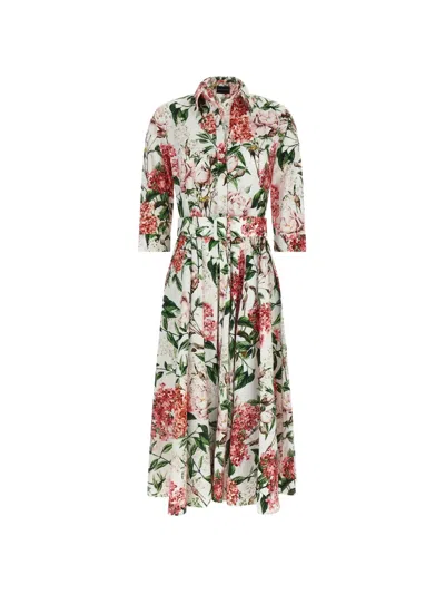 Samantha Sung Abelia Floral-print Belted Midi Dress In Burgundy