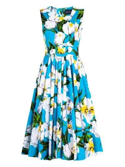 Samantha Sung Abelia Midi Dress In Blue