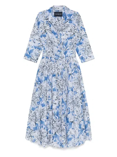 Samantha Sung Abelia Midi Dress In Blue