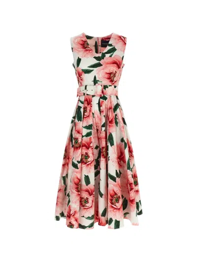 Samantha Sung Abilia Floral Midi Dress In Pink