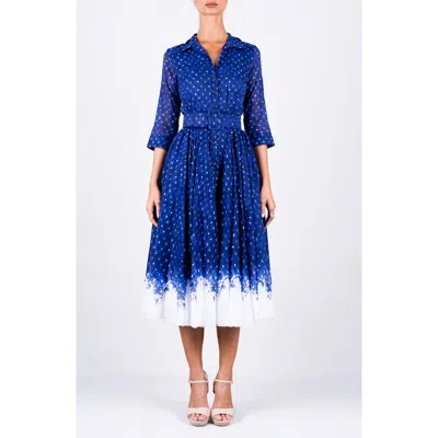 Samantha Sung A-line Midi Aster Shirtdress In Multi