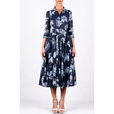 Samantha Sung A-line Midi Aster Shirtdress In Multi