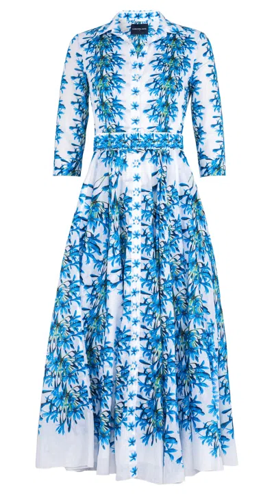 Samantha Sung Aster A-line Midi Shirtdress In White
