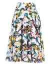 Samantha Sung Aster Floral-print Pleated Midi Skirt
