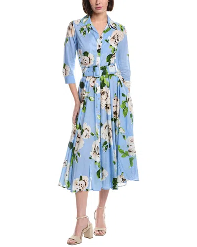 Samantha Sung Aster Midi Dress In Blue